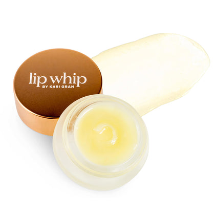 Kari Gran Lip Whip front jar showing clean packaging and glossy benefit