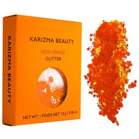 KARIZMA pink glitter close-up texture highlighting chunky stars and hexes