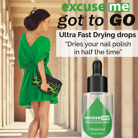 Karlash bottle with open cap and drop forming for easy mess-free application