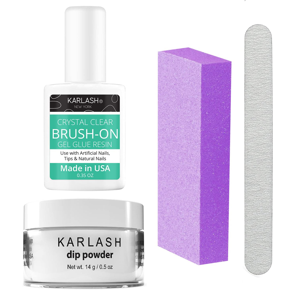 Karlash bottle front view showing crystal clear gel and quick repair benefit