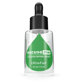 Karlash drop spreading on painted nail closeup for faster drying and smooth finish