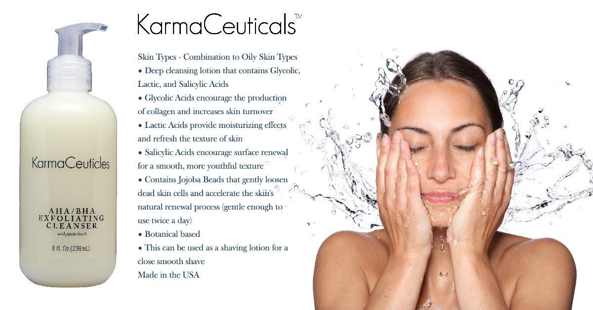 KarmaCeuticles creamy foam texture close-up for gentle exfoliation