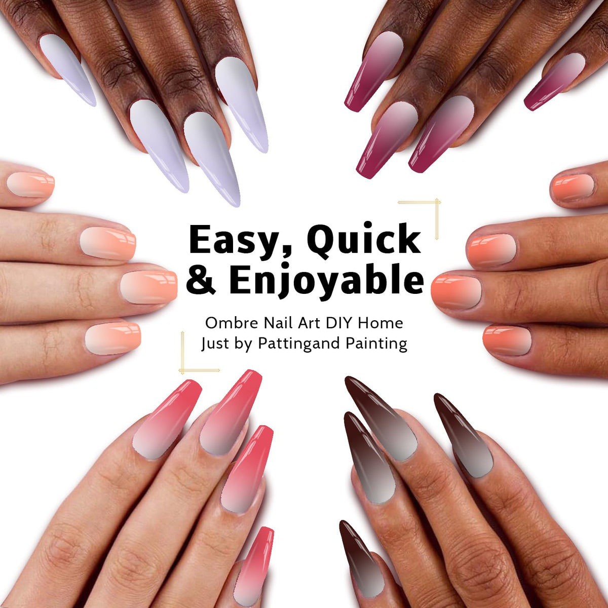 Karroy open palette displaying all 24 pigmented gel shades for creative variety