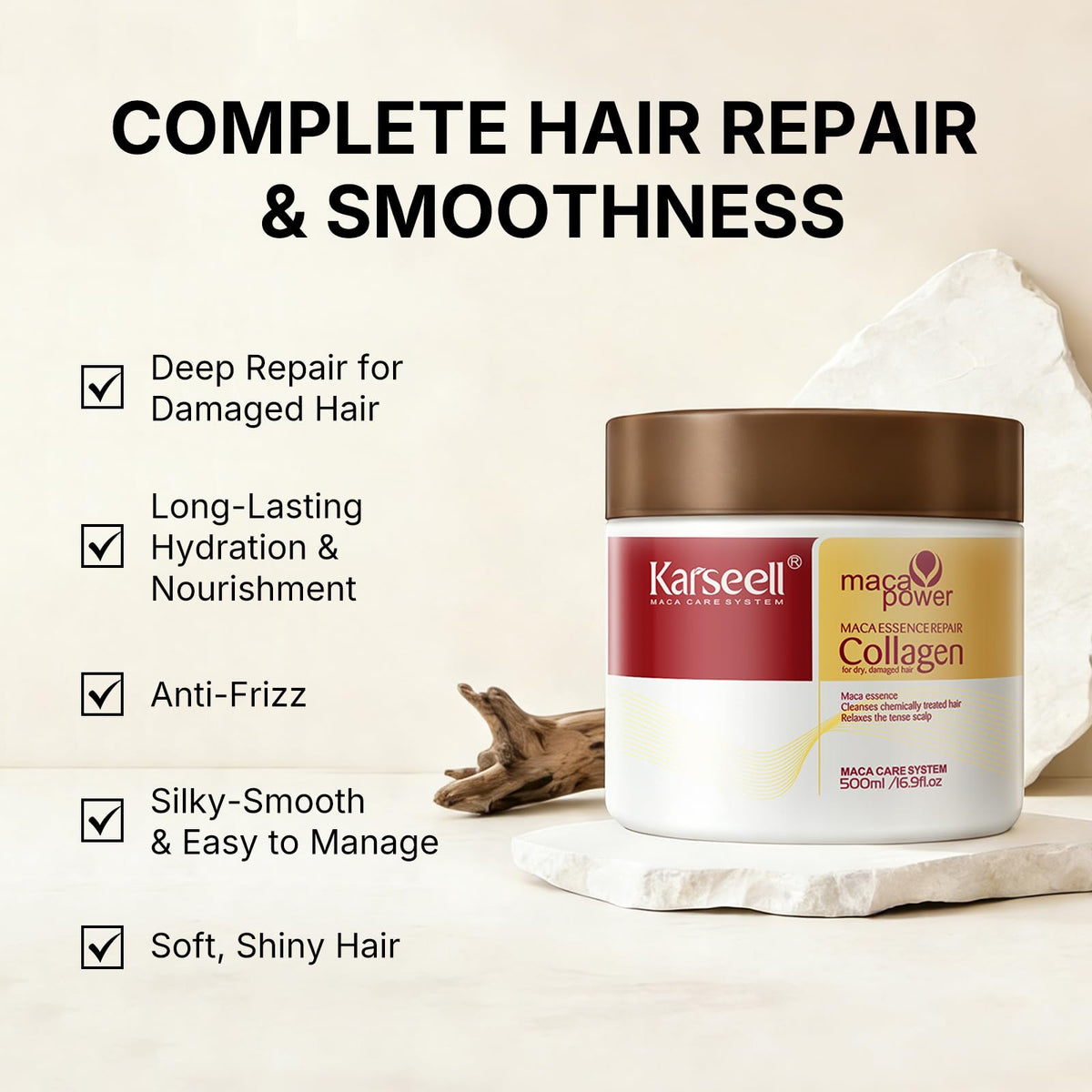 Karseell application to mid-lengths and ends demonstrating controlled use benefit