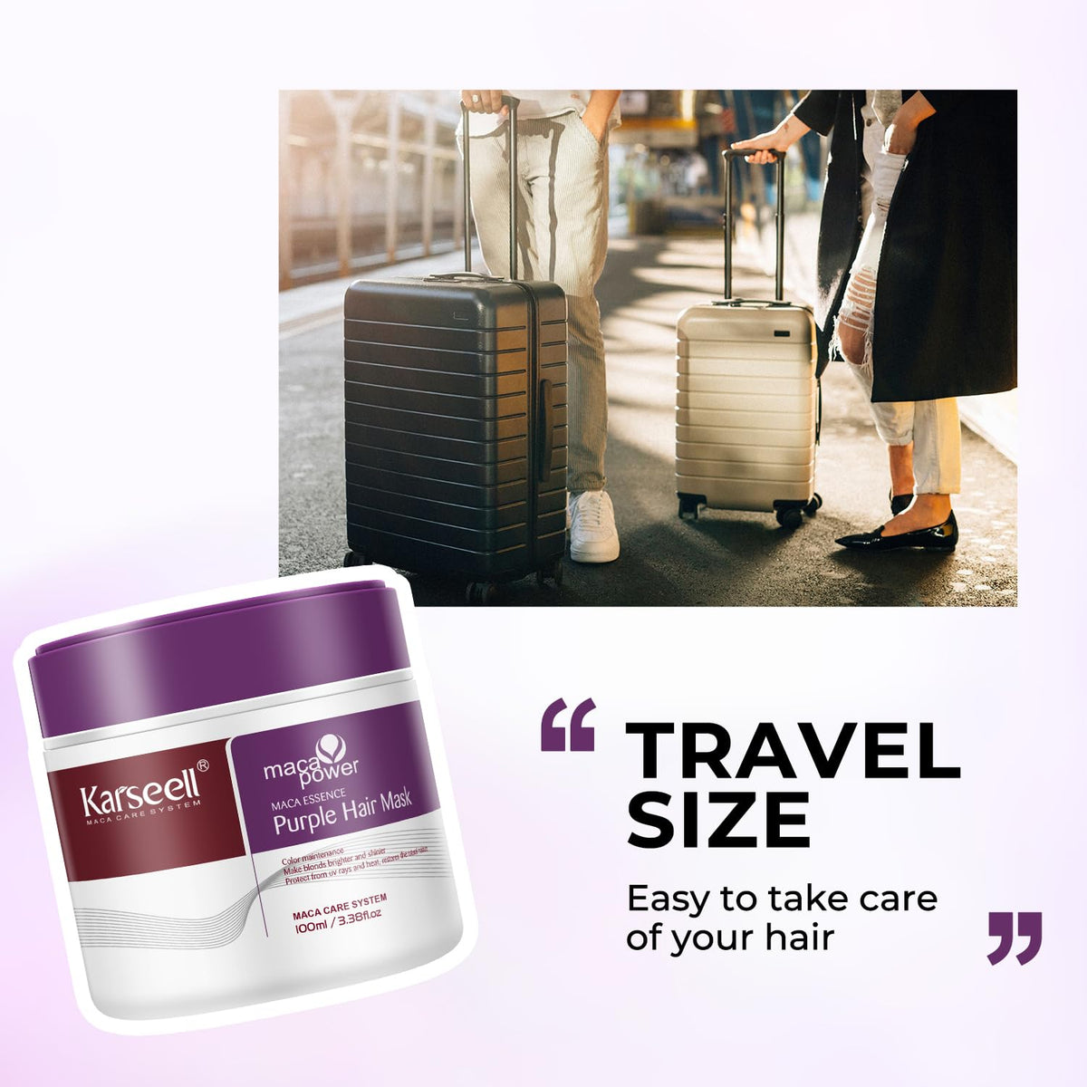 Karseell applying mask to blonde hair demonstrating brass reduction and easy spread