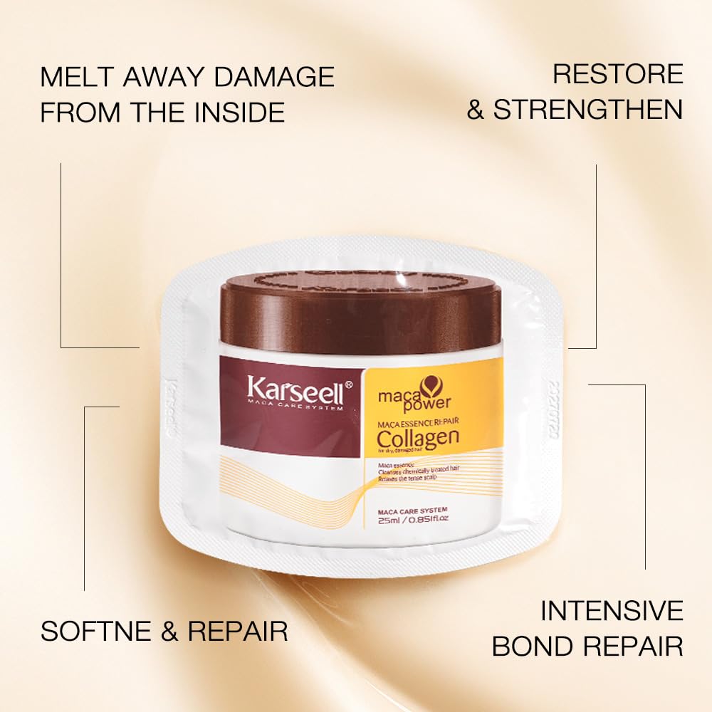 Karseell applying mask to wet hair for easy deep conditioning