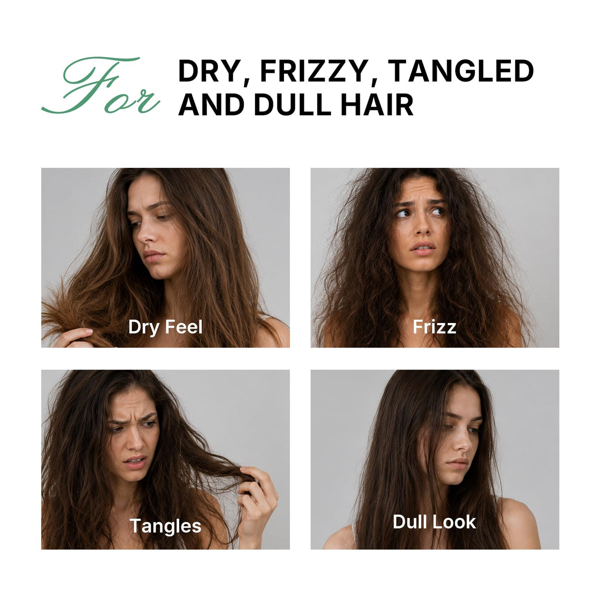 Karseell application on wet hair demonstrating quick absorption and styling readiness