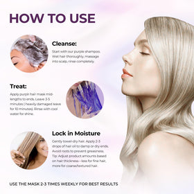 Karseell before and after tone comparison on blonde hair, reduces brassiness