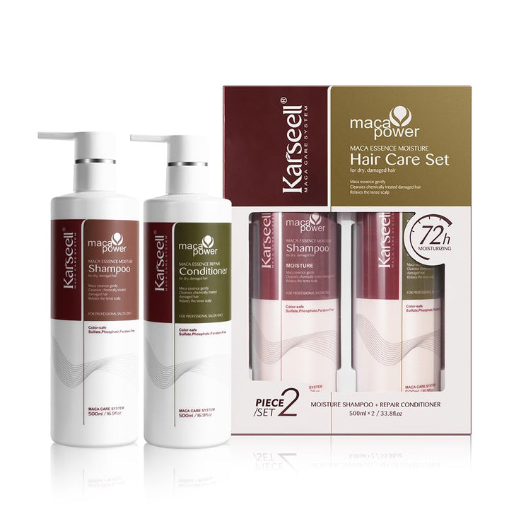 Karseell front packaging showing shampoo and conditioner, conveys professional hydration