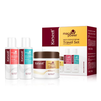 Karseell front packaging travel kit shows compact bottles and convenience