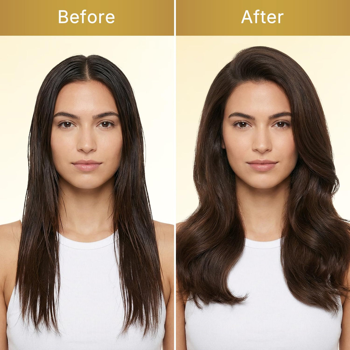 Karseell hair before and after travel use shows improved manageability