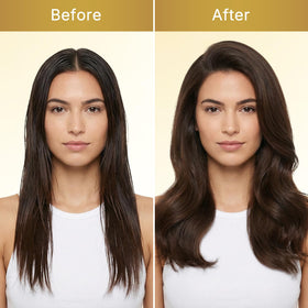 Karseell hair before and after travel use shows improved manageability