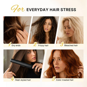 Karseell hair before and after showing visible shine and improved manageability benefit