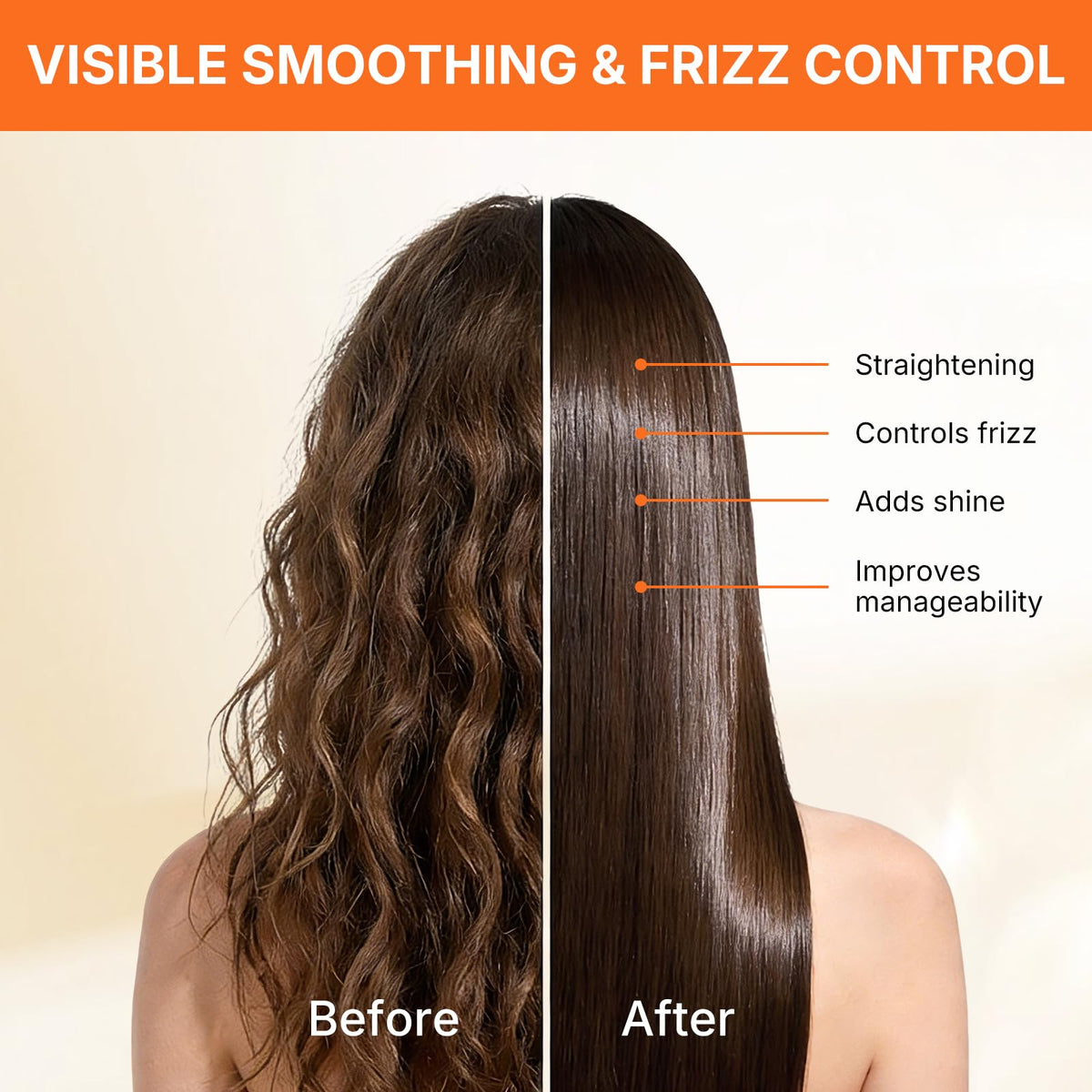 Karseell treated hair with straightening iron illustrating safe heat limits