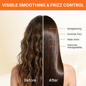 Karseell treated hair with straightening iron illustrating safe heat limits