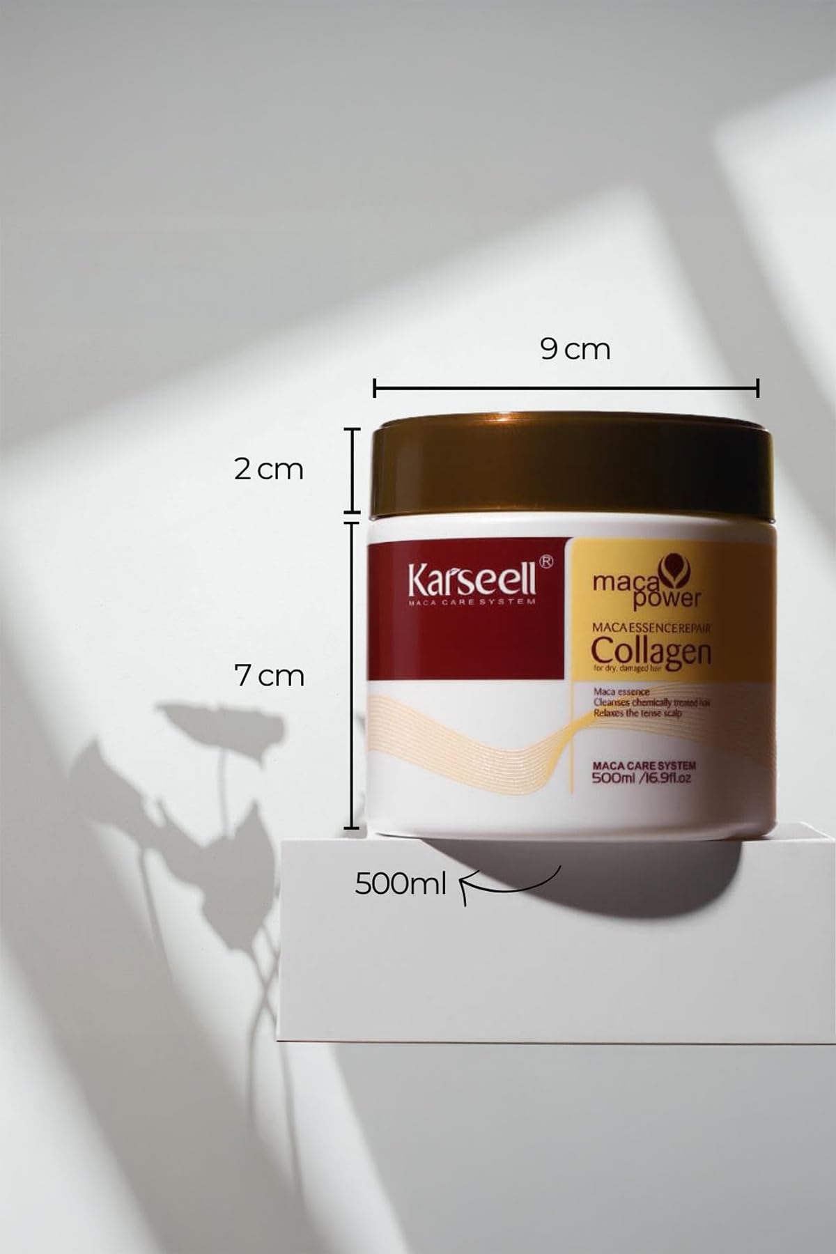 Karseell applied to hair ends demonstrating how the mask repairs and smooths