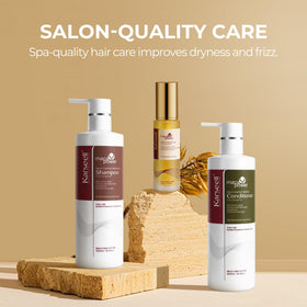 Karseell argan and macadamia ingredients display for nourishment