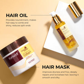 Karseell mask in hand during application for deep conditioning benefit