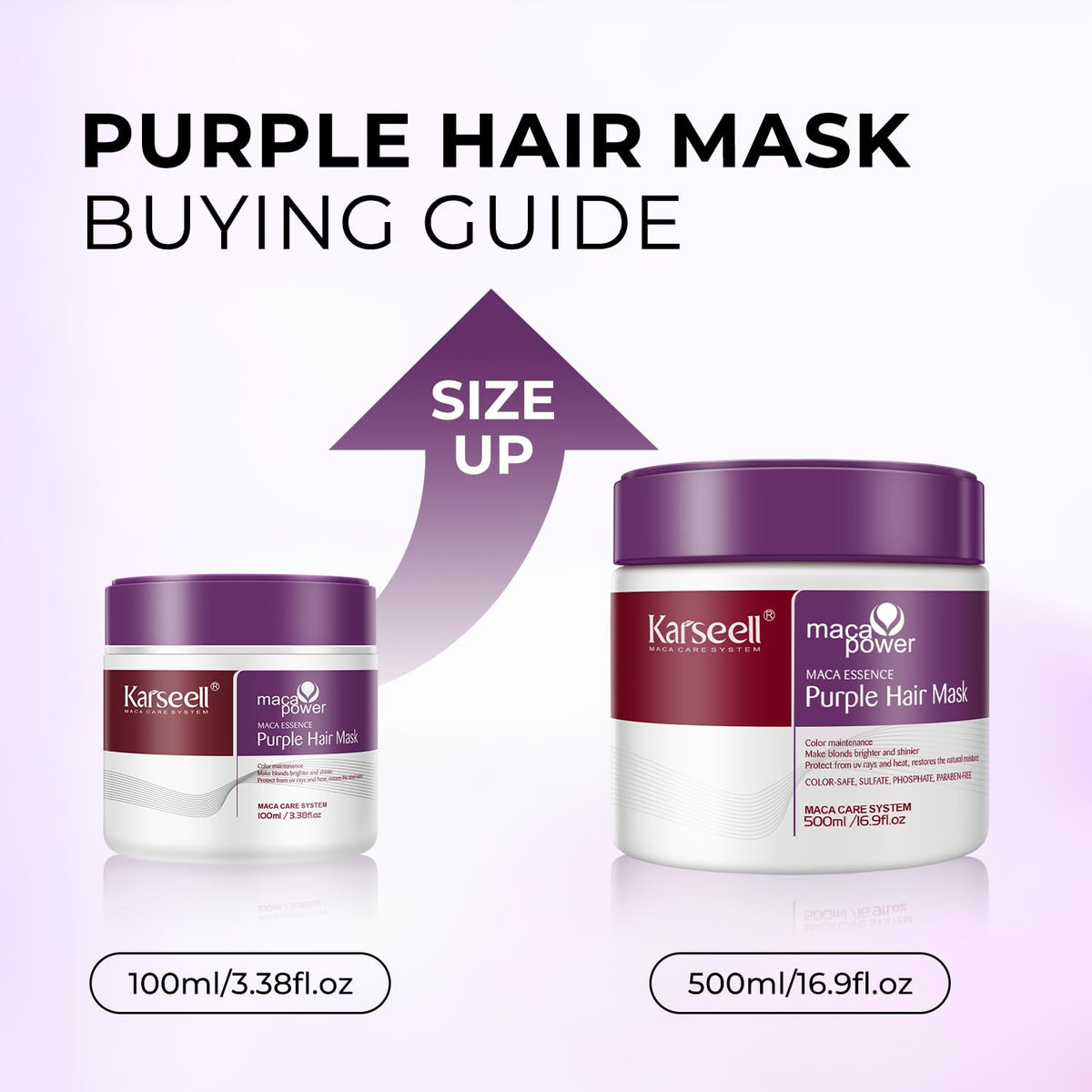 Karseell open jar texture highlighting creamy violet formula for moisturizing and toning