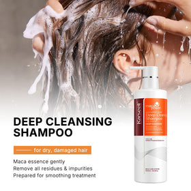 Karseell pouring shampoo closeup illustrating texture and easy application