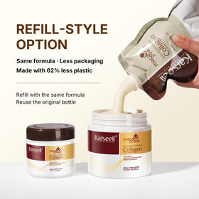 Karseell size comparison with hand illustrating 500ml travel-friendly capacity