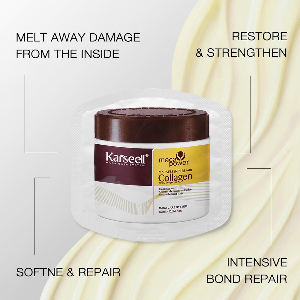 Karseell ampoules in a travel bag showing on-the-go repair benefit