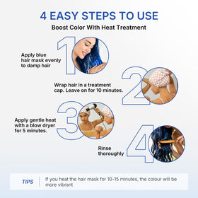 Karseell rinse action showing how the mask deposits pigment and smooths strands
