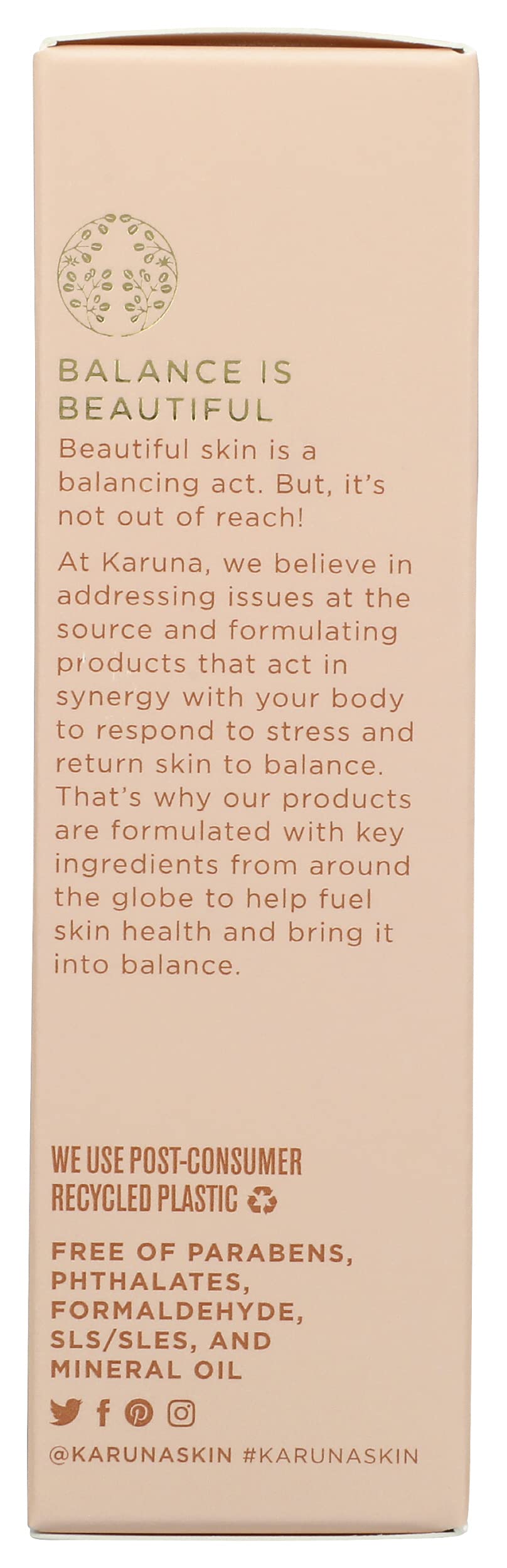 Karuna cream jar beside a coin to show 50ml size and travel-friendly convenience