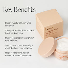 Karuna hand application shows spreadability and quick absorption benefit