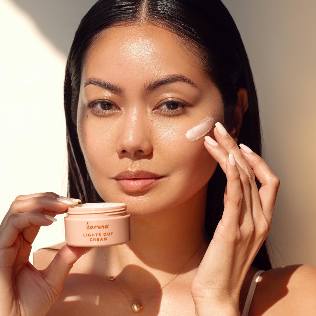 Karuna cream texture close-up demonstrating rich hydration benefit