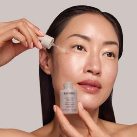 Karuna spread on hand demonstrating smooth feel and instant hydration benefit