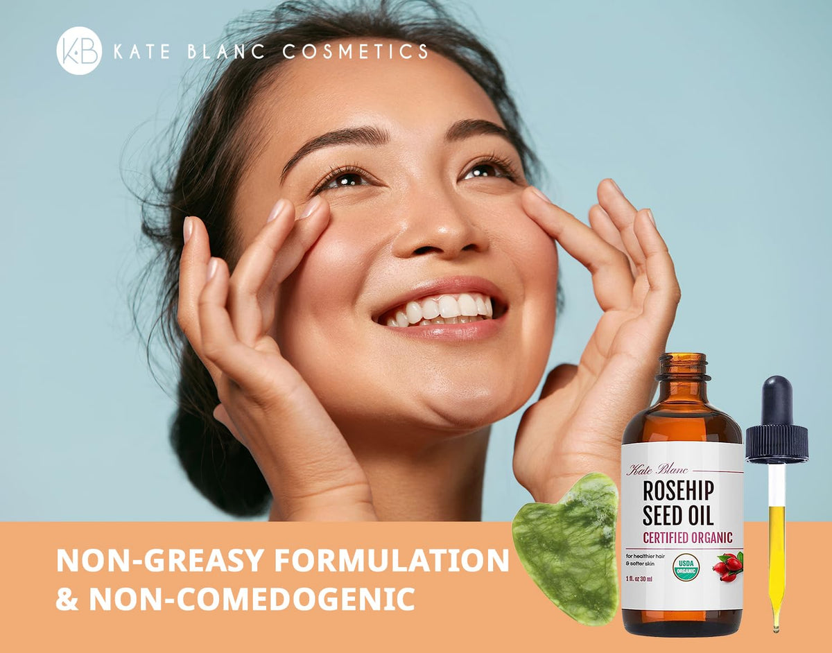 Kate Blanc Cosmetics oil applied during gua sha demonstrating smooth glide and comfort