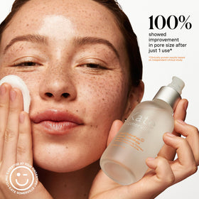 Kate Somerville serum on a cotton pad ready for application to skin for even coverage
