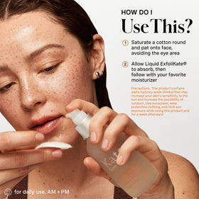 Kate Somerville close-up applying product to neck demonstrating smoothing benefit