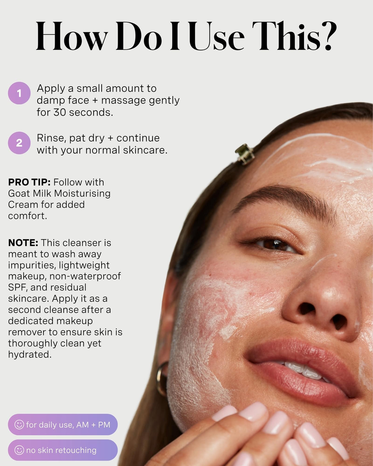 Kate Somerville cleanser being poured into hands for soothing daily use