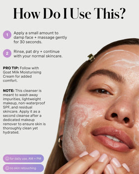 Kate Somerville cleanser being poured into hands for soothing daily use