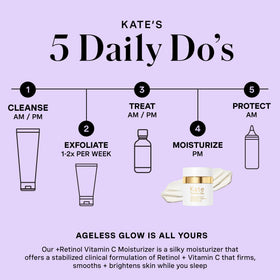 Kate Somerville cream on face during nighttime routine promoting renewal
