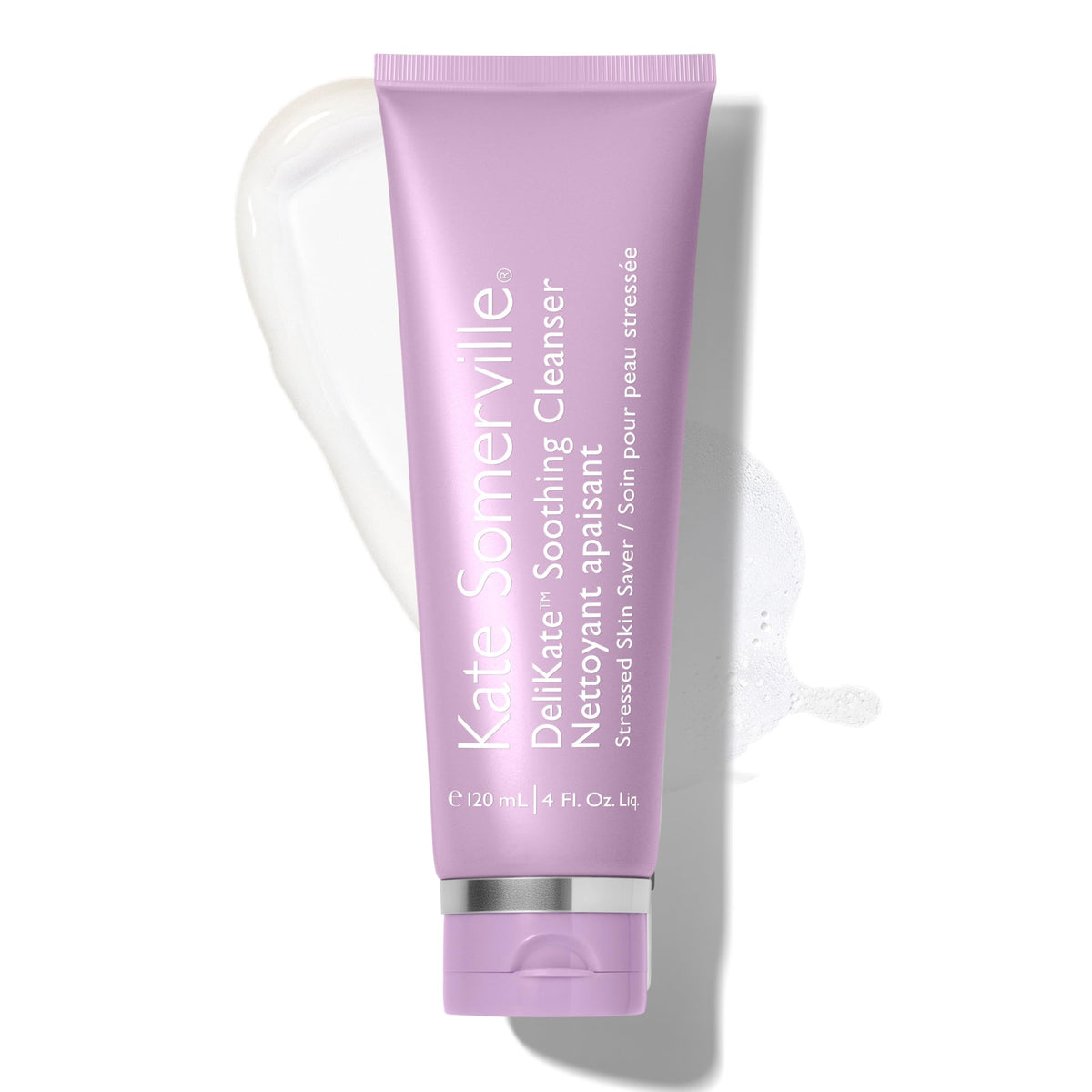 Kate Somerville bottle front packaging shows calming cleanser benefits