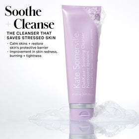 Kate Somerville gentle foam texture closeup illustrating soft cleanse