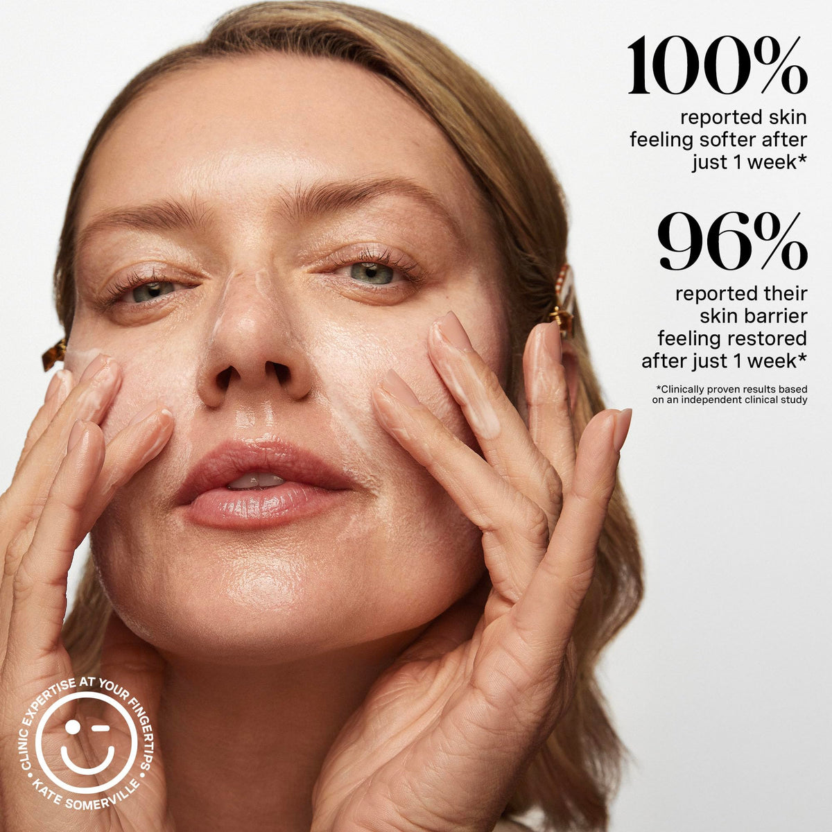 Kate Somerville cleanser in bathroom routine soothing post-wash skin