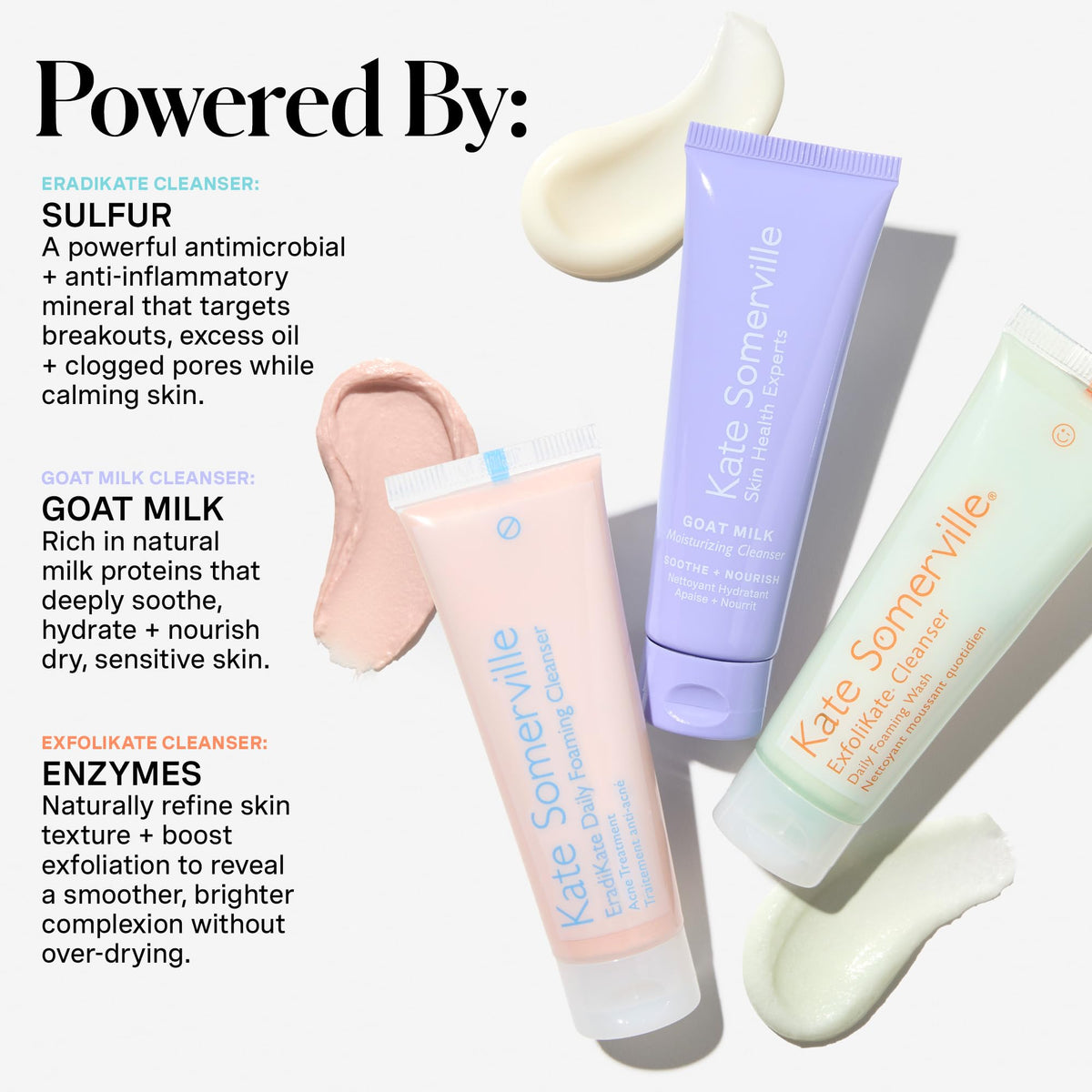 Kate Somerville EradiKate label detail highlighting sulfur clarifying benefit