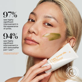 Kate Somerville ingredient label showing acids and enzymes for resurfacing