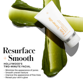 Kate Somerville being applied in hand demonstrating gentle exfoliation benefit