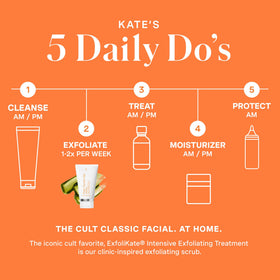 Kate Somerville 0.5 fl oz tube next to passport to show travel size