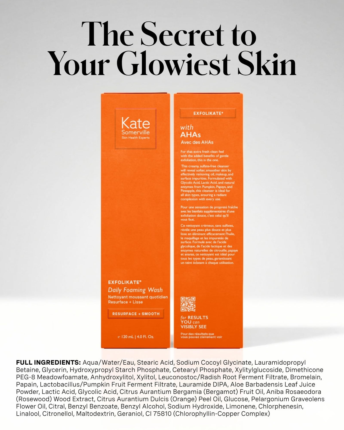 Kate Somerville foaming texture on hand showing easy rinse benefit