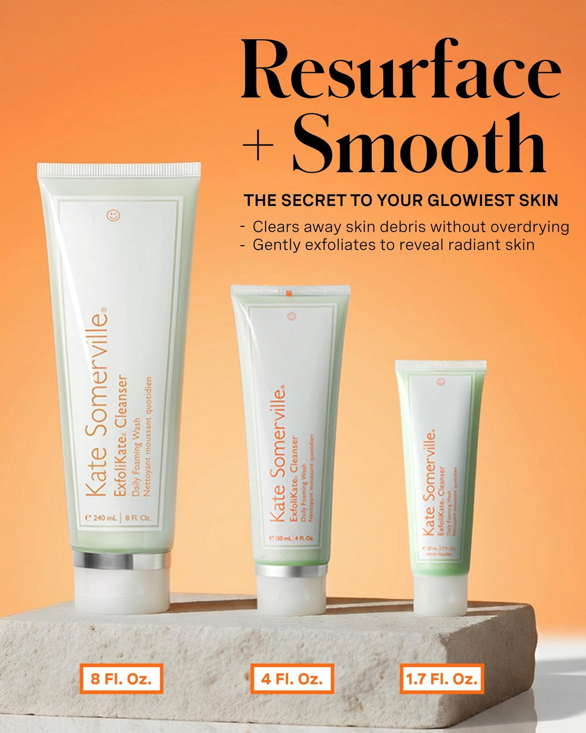 Kate Somerville foaming lather on hand showing effective cleansing benefit