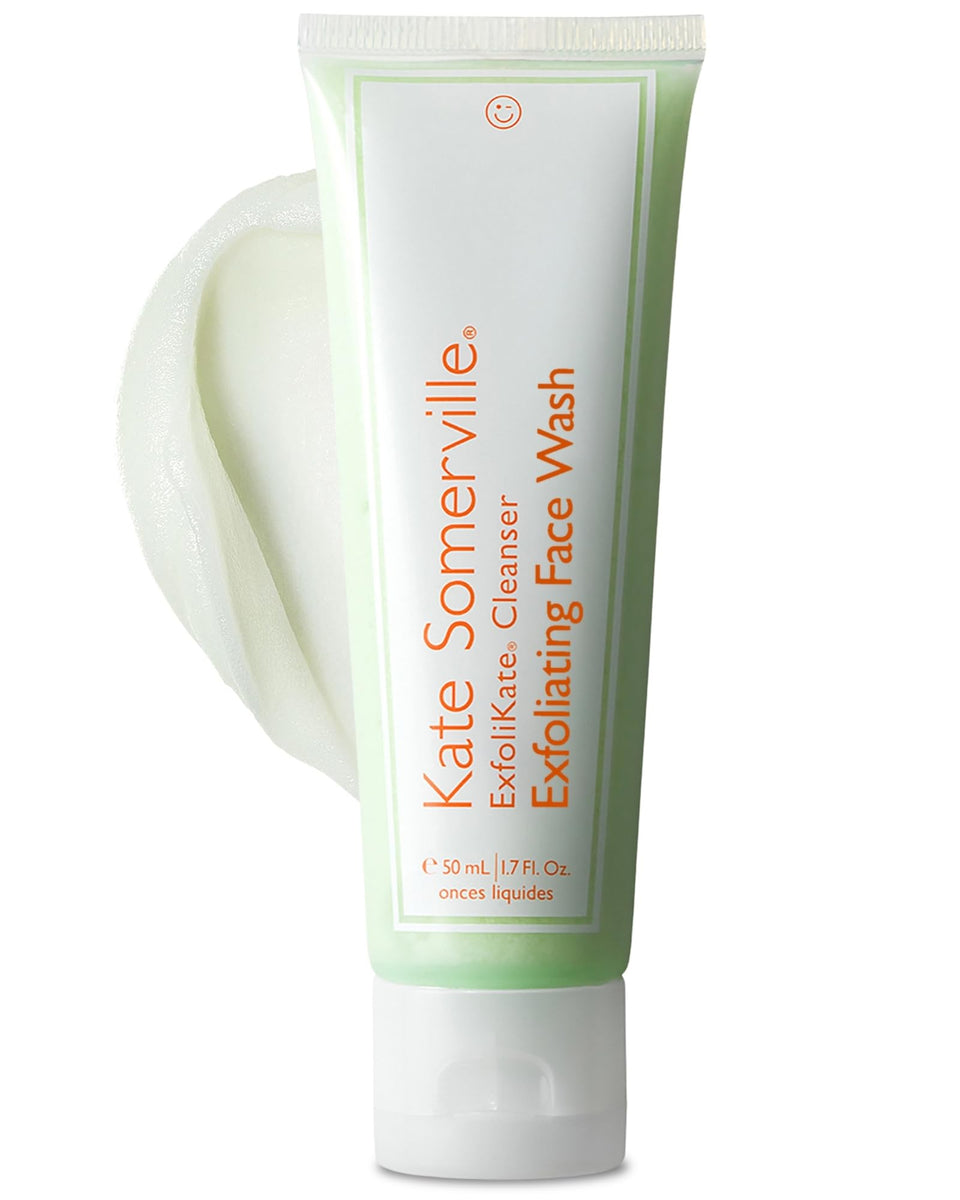 Kate Somerville front packaging showing cleanser and gentle exfoliation benefit