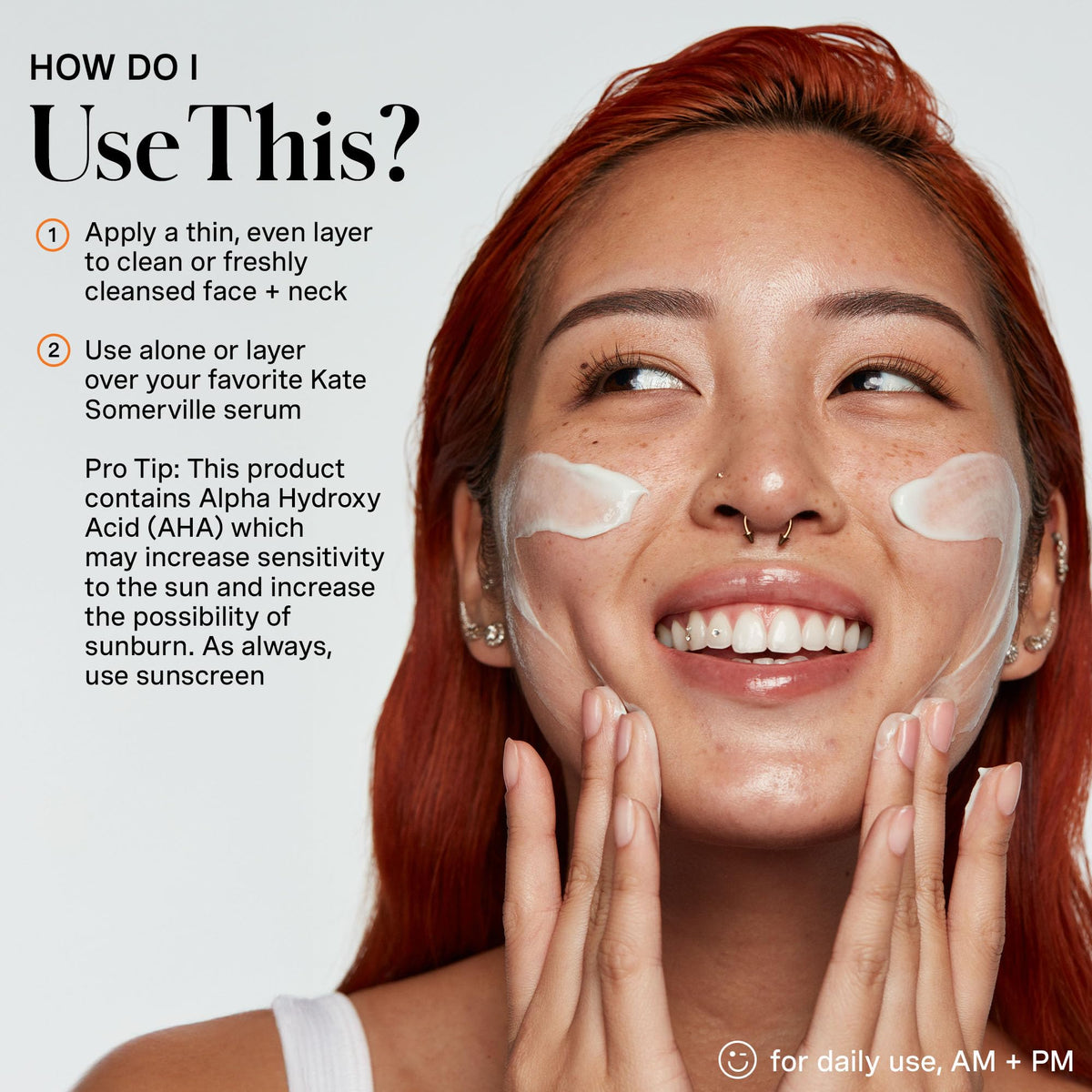 Kate Somerville product on hand demonstrating easy spreadability and moisture