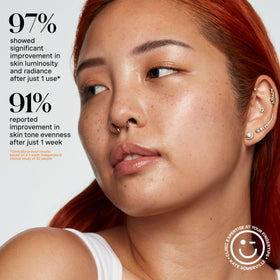 Kate Somerville ingredient callout showing acids and extracts for radiant skin