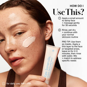 Kate Somerville Goat Milk cleanser texture cream demonstrating gentle hydration benefit